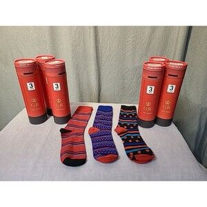 NIB Carnaby Sock Co London England 3Pk Men sz 8-12 GR Post Office Tube Socks